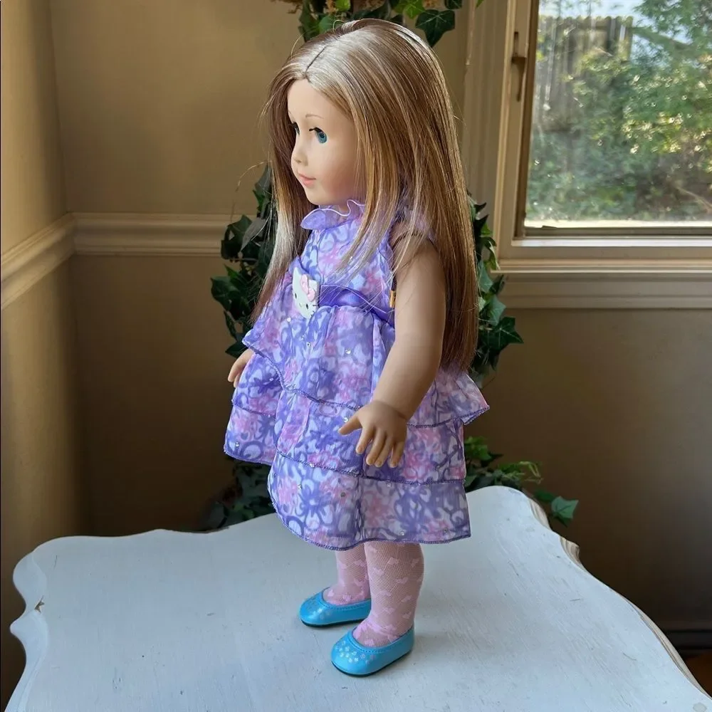 American Girl Doll Truly Me In Original Dress and Shoes. Excellent Condition